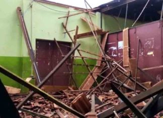 The roof of the government school collapsed in Kozhikode