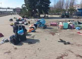 Rocket Attack At Ukraine Railway Station By Russia