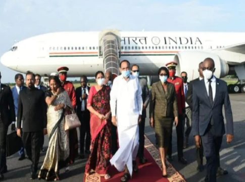 M Venkaiah Naidu At Gabon For Visit