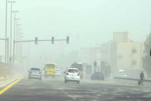 Sand Storm And Temperature Increased In Gulf Areas