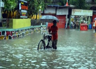 കനത്ത മഴ; കോട്ടയം ജില്ലയിൽ വെള്ളപ്പൊക്ക ഭീഷണി, മീനച്ചിലാർ കരകവിഞ്ഞു