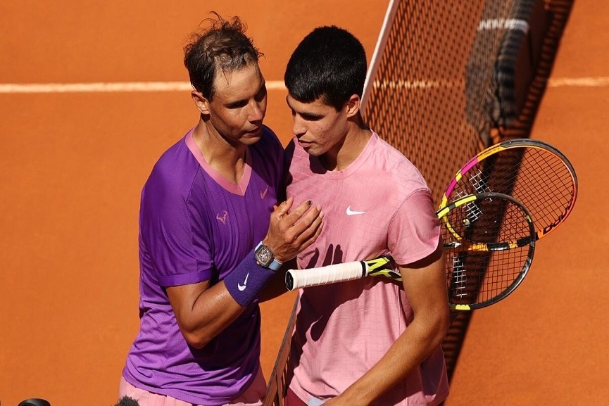 rafael nadal 19-year-old kneels Nadal on clay court; History