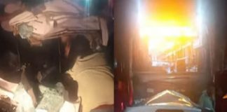 Two Were Died Due To The KSRTC Swift Bus Collided With A Car