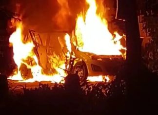 CPM Activist Attacked In Kozhikode And His Car Burnt