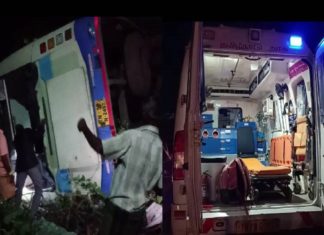 കൂടല്ലൂരിൽ ബസ് മറിഞ്ഞ് അപകടം; ഒരു മരണം, ഇരുപത് പേർക്ക് പരിക്കേറ്റു Bus Accident In Koodalloor And One Were Died
