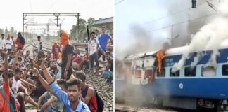 അഗ്നിപഥ് പദ്ധതിക്ക് എതിരെ പ്രതിഷേധം ശക്തം; ട്രെയിനിന് തീവച്ച് ഉദ്യോഗാർഥികൾ