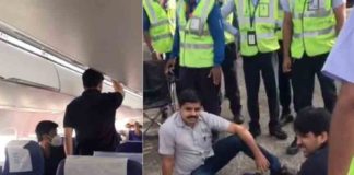 In-flight protest; The aviation minister said the action was being taken