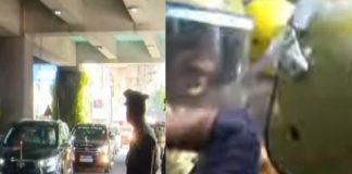 Black flag protest in Kannur