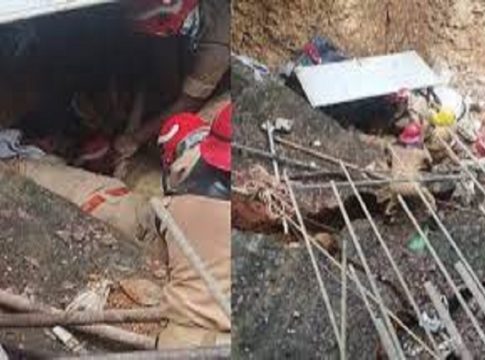 protective wall of the flat collapsed