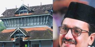 വേങ്ങര കിരാതമൂർത്തി ക്ഷേത്രത്തിലെ അന്നദാനത്തിൽ പങ്കെടുത്ത് പാണക്കാട് സാദിഖലി തങ്ങൾ Panakkad Sadikhali Thangal participating in food donation at Vengara Kirathamurthy Temple