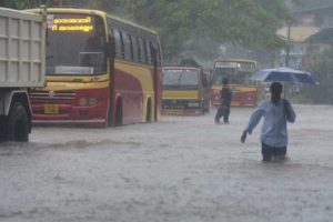 Heavy rain in Thiruvananthapuram