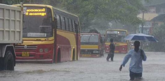 Heavy rain in Thiruvananthapuram