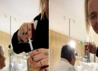 മരണക്കിടക്കയിൽ അച്ഛന്റെ അവസാനത്തെ ആഗ്രഹം; മദ്യം സിറിഞ്ചിലാക്കി നൽകി മകൾ daughter gives dad a final sip of his favourite drink