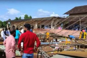 Pandal collapsed during the school science fair