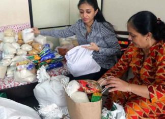 Rice distribution during floods in kerala