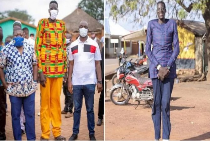 The tallest man in the world; Ghana man to break record