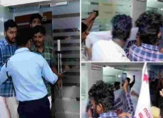 Asianet News sfi attack; Case against 30 SFI activists