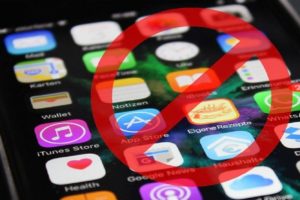 mobile apps banned