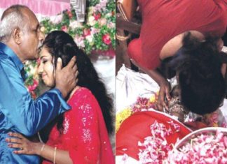 പിതാവിന്റെ കണ്ണീരോർമകൾ സാക്ഷി; ശ്രീലക്ഷ്മിക്ക് താലിചാർത്തി വിനു varkala-raju-daughter-sreelakshmi marriage