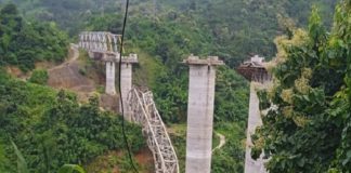 railway bridge collapse in Mizoram