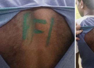 The complaint with 'PFI' written on the back is fake; The soldier and his friend are under arrest
