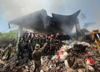 Fire at kozhikode waste plant