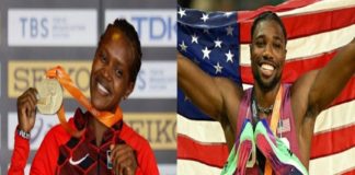 Noah Lyles and Faith Kipyegan