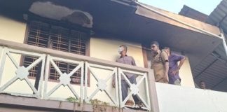house caught fire in angamali