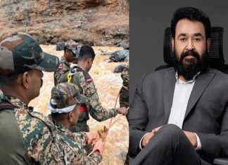 ആശ്വാസമേകാൻ മോഹൻലാൽ വയനാട്ടിൽ; സൈനികരുമായി ചർച്ച mohanlal