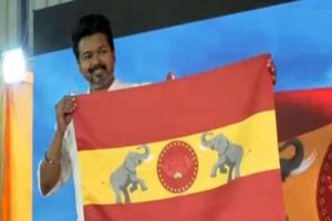 actor vijay party flag