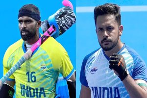 Pr Sreejesh and Harmanpreet Singh