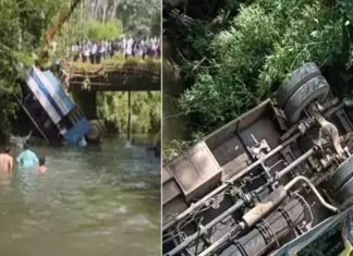 കോഴിക്കോട് കെഎസ്ആർടിസി ബസ് പുഴയിലേക്ക് മറിഞ്ഞ് രണ്ടുമരണം bus overtuned into river at thiruvambady