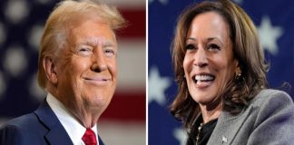 Donald Trump and Kamala Harris