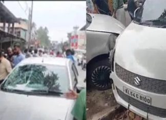പൊന്നാനിയിൽ വിദ്യാർഥികൾക്ക് ഇടയിലേക്ക് കാർ പാഞ്ഞുകയറി; അഞ്ചുപേർക്ക് പരിക്ക് car hits students in Ponnani
