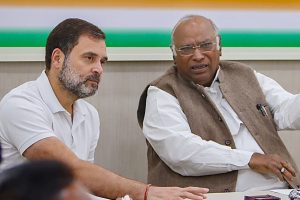 Rahul Gandhi and Mallikarjun Kharge