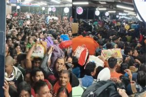 Heavy rush of passengers in Delhi Railway Station