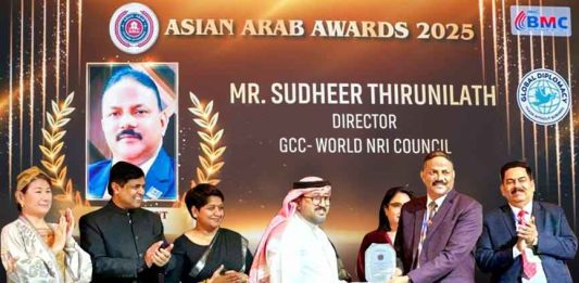 Sudheer Thirunilath Receives AACCs Asian Arab Award 2025