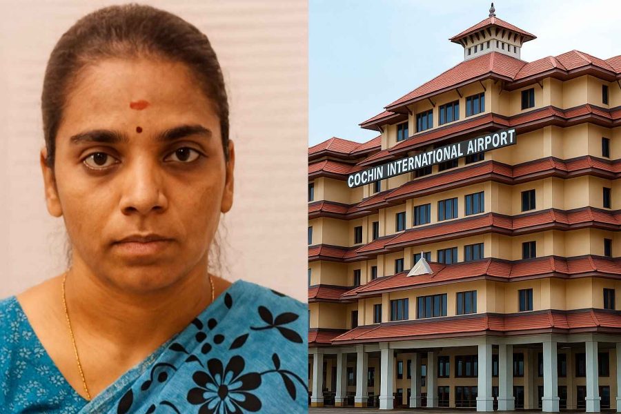 Woman held at Nedumbassery with worth 35 lakh