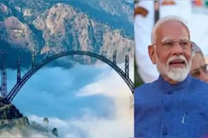 Modi Inaugurates Chenab Bridge in Kashmir