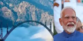 Modi Inaugurates Chenab Bridge in Kashmir
