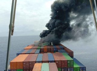Cargo Ship Fire