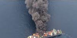 fire in cargo ship