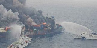 Cargo Ship Fire near Kerala Coast