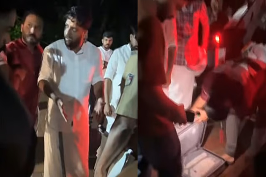 Police Search Shafi Parambil MP Vehicle Police Search Shafi Parambil MP Vehicle