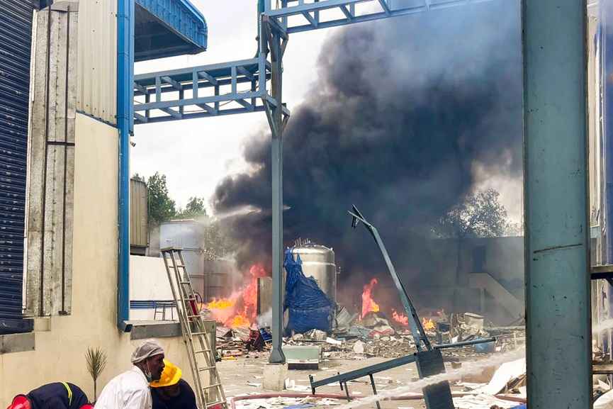 Pharmaceutical company explosion in Telangana Pharmaceutical company explosion in Telangana