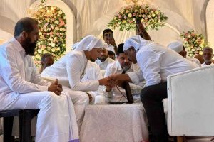 Nurool Ameen-Sameera Aid Two Couples at Daughters Wedding