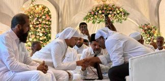 Nurool Ameen-Sameera Aid Two Couples at Daughters Wedding
