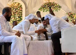 Nurool Ameen-Sameera Aid Two Couples at Daughters Wedding