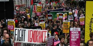 Massive Protest Against Immigration in London