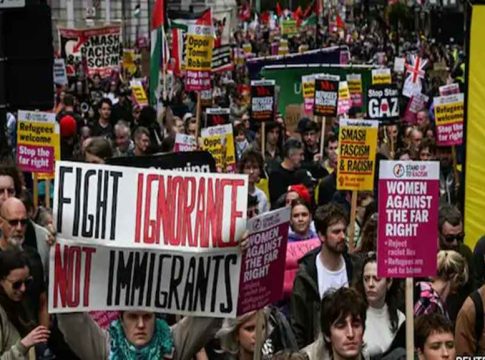 Massive Protest Against Immigration in London